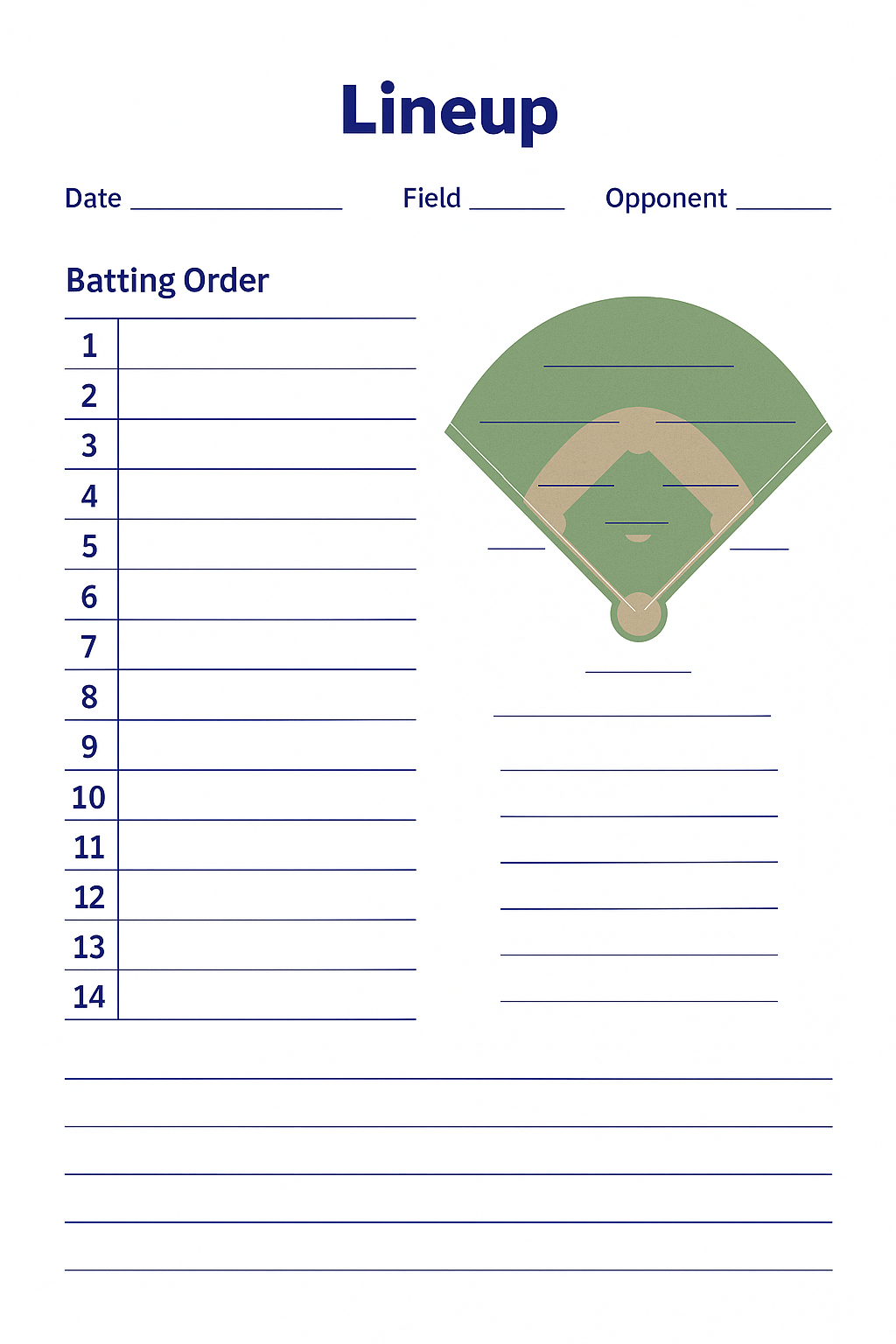 Baseball Lineup Example