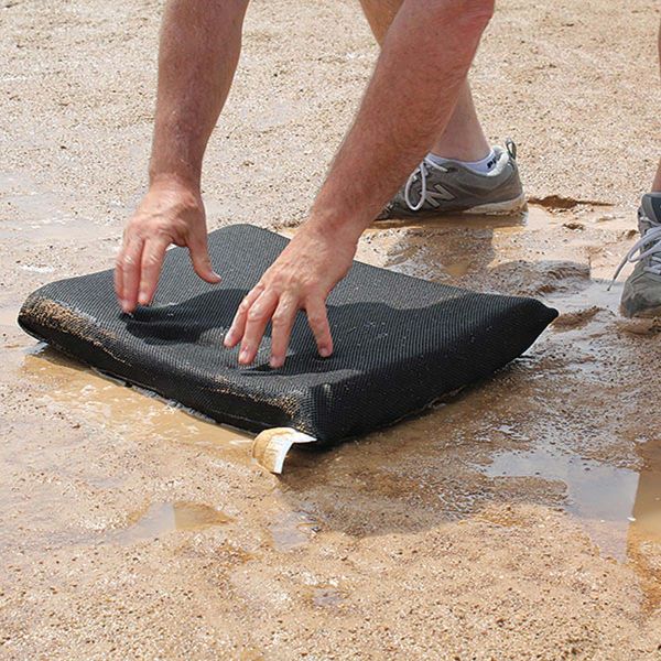 Beacon Athletics puddle sponge for removing standing water from baseball fields