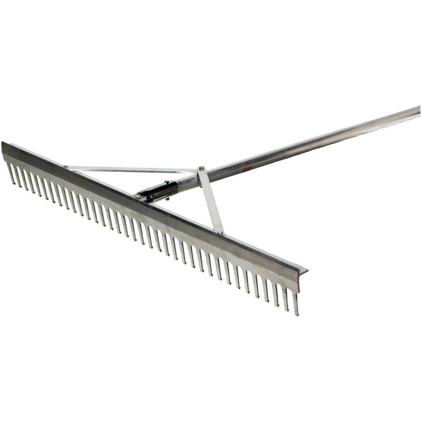 Trigon Sports 36 inch aluminum baseball field rake for infield maintenance