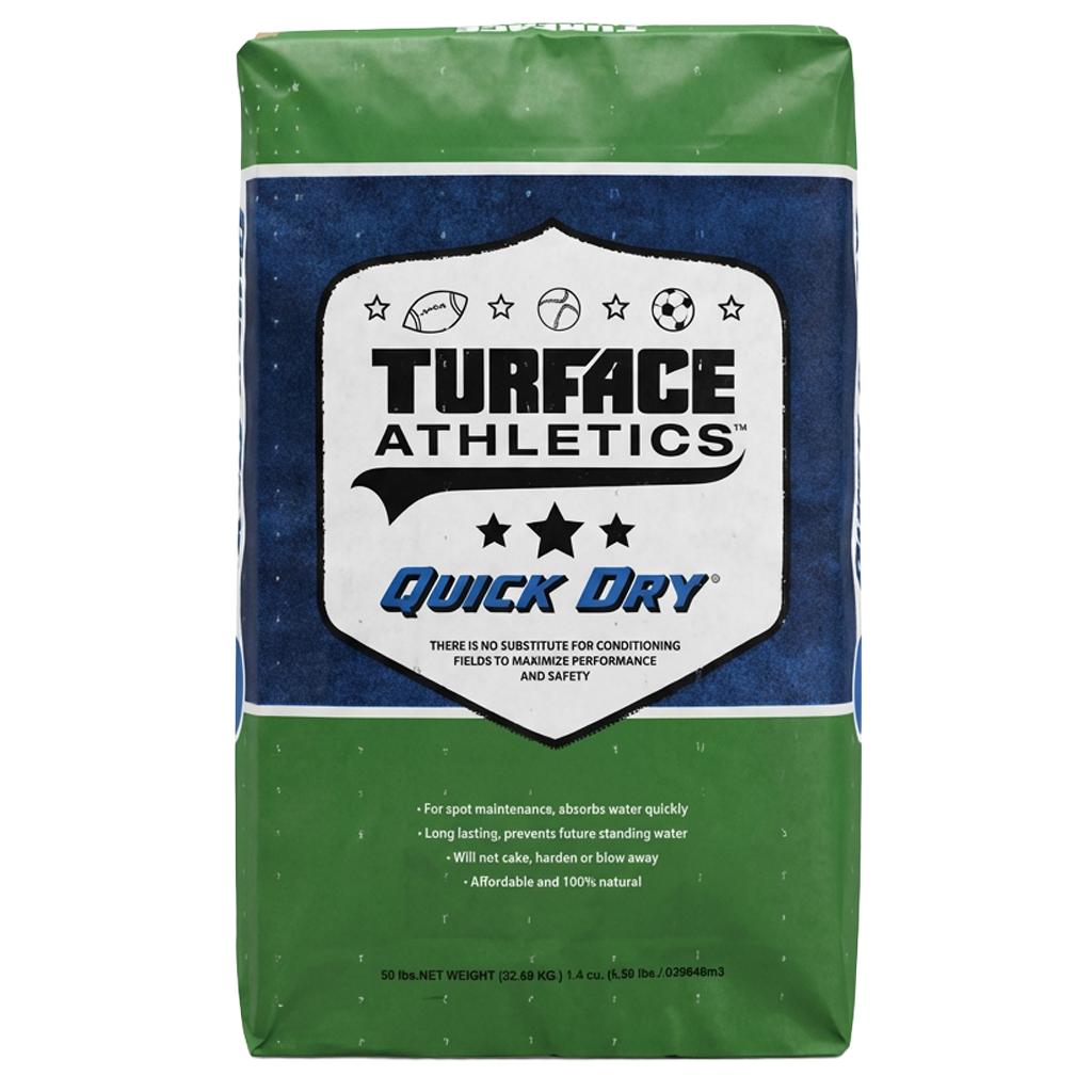 Turface Quick Dry infield drying agent 50 lb bag for removing water from baseball fields