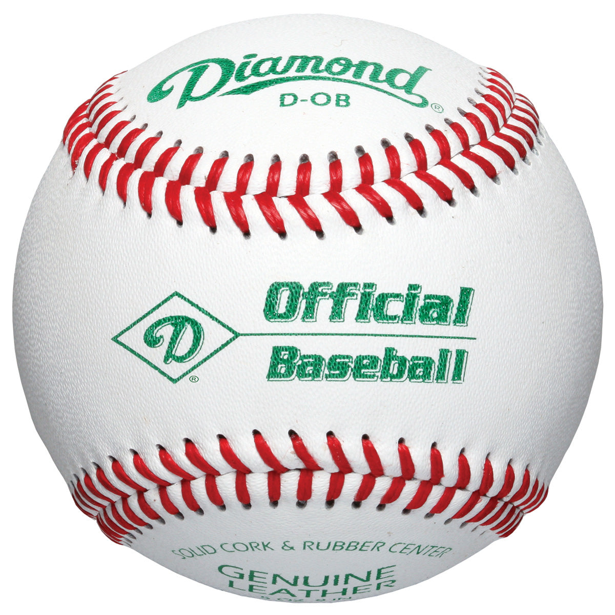Diamond D-OB official league practice baseballs with genuine leather cover for youth baseball practice