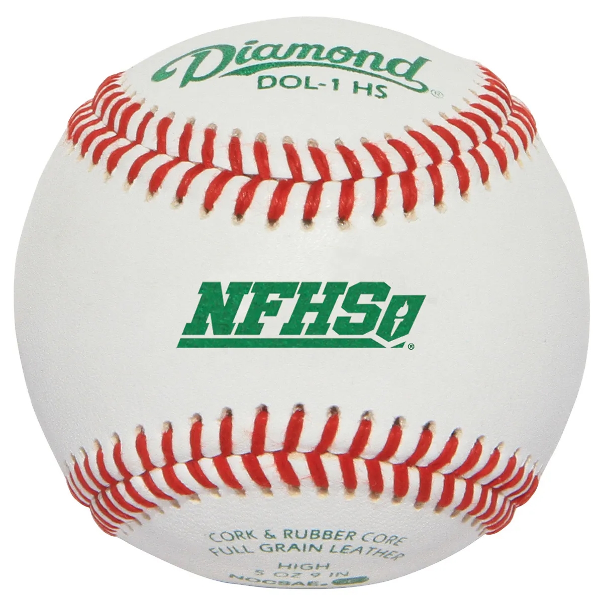 Diamond DOL-1 official league game baseballs with full grain leather for youth and high school baseball