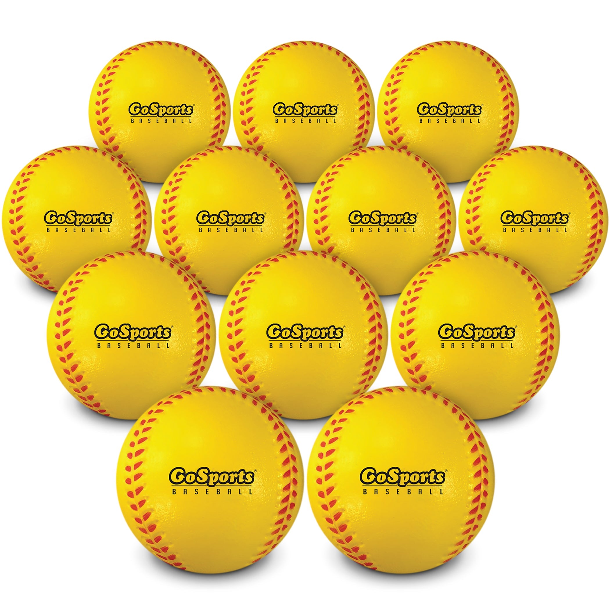 GoSports foam training baseballs 12 pack regulation size for safe practice
