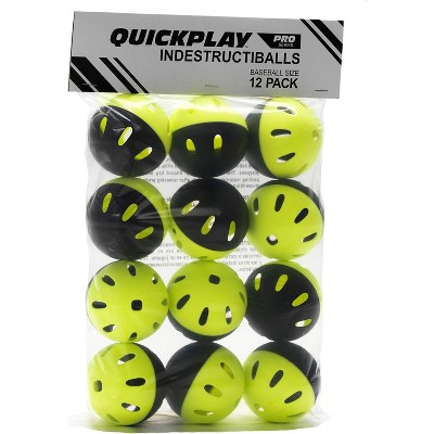 QuickPlay Indestructiballs heavy duty wiffle-style training baseballs for batting practice