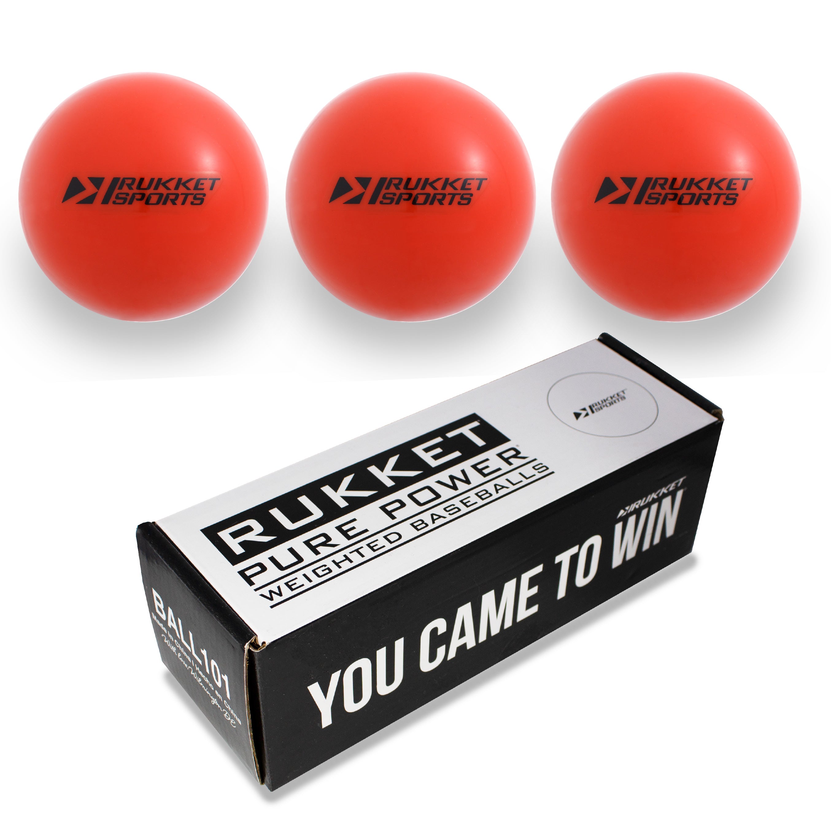 Rukket PurePower weighted training baseballs for hitting and pitching practice