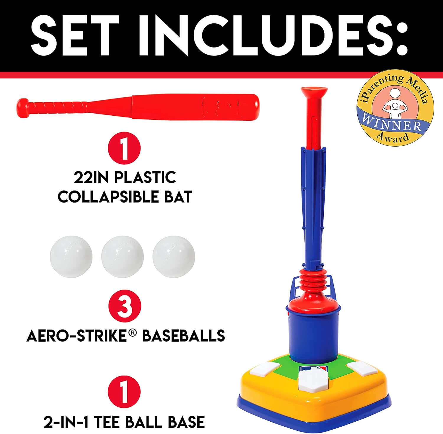 Franklin Sports Kids Teeball Tee 2-in-1 Super Star Batter Black Friday