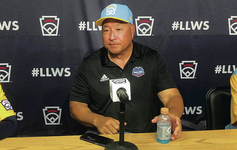 Gerald Oda Honolulu Little League coach at 2025 Little League World Series press conference interview